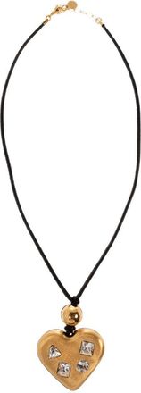 Jacquemus Heart-Shaped Pendant Necklace With Gold-Tone Accents