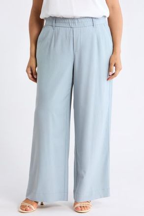 Wit & Wisdom Skyrise High Rise Wide Leg Pants in Jet Stone at Nordstrom, Size 2X