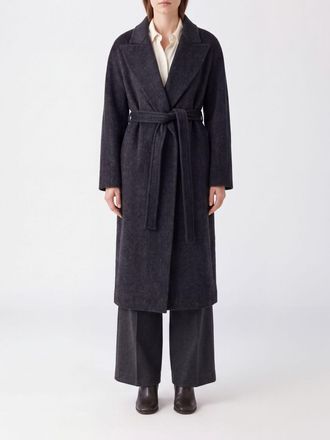 Max Mara Cappotto lungo a vestaglia in cashmere e mohair con cintura