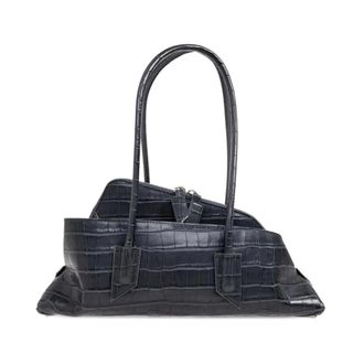 The Attico Dames, Tassen, Grijs, Maat: ONE Size Leer