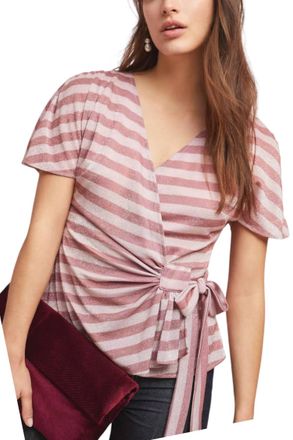 Eva Franco Sweetwater Top In Metallic Stripe
