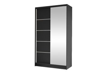 Mirjan24 Mobilier1 - Armario Closico 166, Negro, 200x100x58cm, Puertas De Armario: Correderas, N&uacute;mero De Estantes: 0