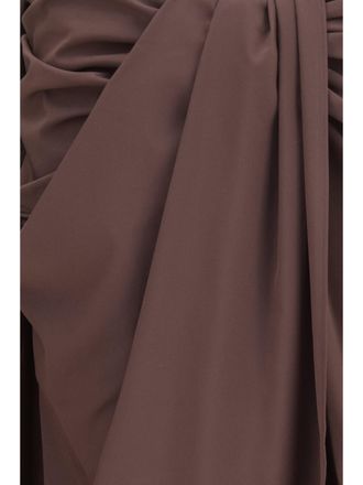 Jacquemus Asymmetric Draped Pareo Skirt - Brown