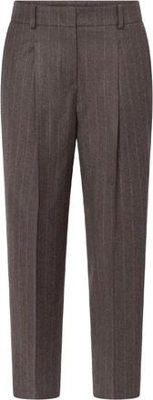 Windsor Tapered Broeken - Dames - Broeken - Bruin - 3XL - Wol - Broeken