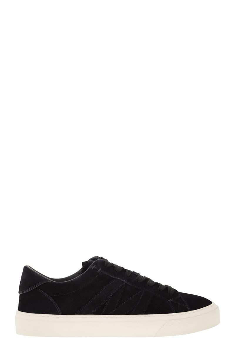 スニーカー MONCLER SS24 MONACO2 - Suede trainers (J209A4M00060 772) Moncler Mens Monaco2 - Suede Trainers Sneaker in Dark Blue