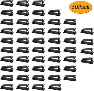 OEM Clips Para Cables, Paquete De 50 Clips Autoadhesivos, Ordenadores Port&aacute;tiles Y Equipos De Oficina