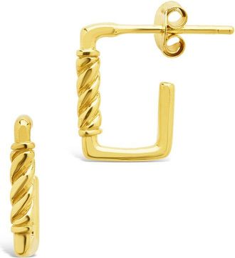 Sterling Forever 14K Over Silver Carabiner Studs