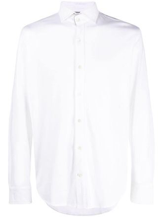 Eleventy contrasting-trim cotton shirt - White
