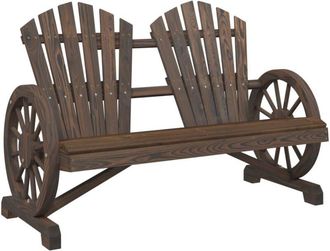 vidaXL Vidaxl - Sillón de jardín Adirondack doble madera maciza de abeto