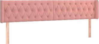 vidaXL Cabecero De Terciopelo Rosa 203x16x78/88 Cm Vidaxl