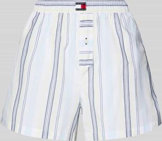 Tommy Hilfiger Loose Fit Pyjama Shorts aus reiner Baumwolle in Blau, Gr&ouml;&szlig;e XS