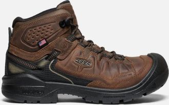 Keen Mens Targhee Iv Carbon Safety Toe Waterproof Work Boot In Dark Earth/black