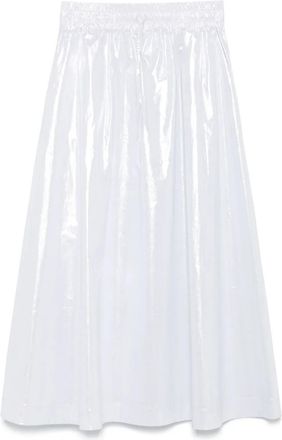 D.exterior Smooth Silhouette Skirt with Subtle Texture