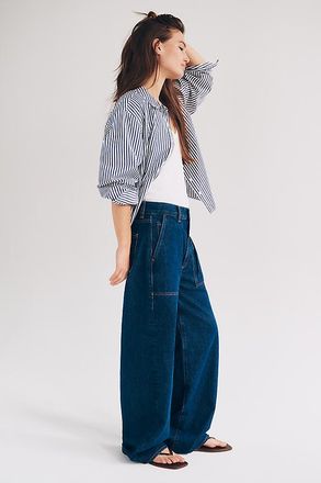 Anthropologie AGOLDE Low Curve Utility Mid-Rise Barrel-Leg Jeans