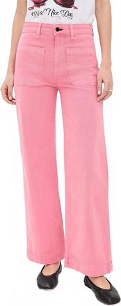 ASKK NY Sailor Twill Cropped Leg Jeans In Washed Pink