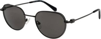 Replay Sunglasses, male, Gray, Size: ONE SIZE Metal Frame Sunglasses with UV Protection