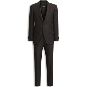 BOSS Two-piece slim-fit suit in patterned stretch wool