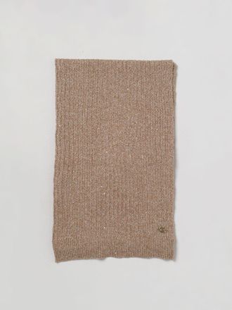 Twinset scarf in ribbed viscose knit with embroidered sequins