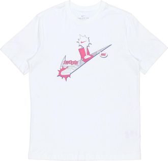 Nike Sportswear Shoe Printing Logo Sports Knit Short Sleeve White DH0057-100