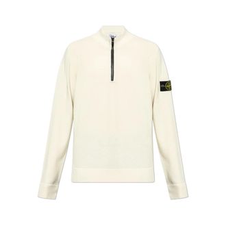 Stone Island Polo type sweater - Heren - Coltruien - Beige - XL - Wol - Truien & Vesten