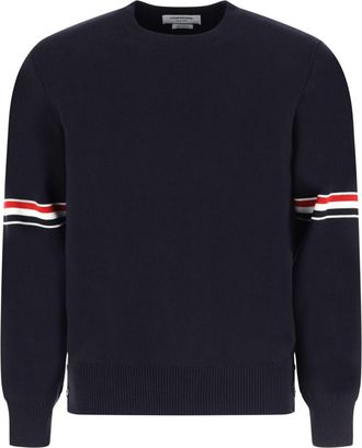 Thom Browne Milano stitch crew neck jumper - men - Cotton - 00 - Blue