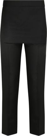 Givenchy Rokdetail Broek met Split - Dames - Straight fit broeken - Zwart - XS - Wol - Broeken