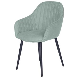 Koketto Home Silla de comedor tapizada color menta con reposabrazos