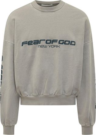 Fear of God Grey Logo Crew Neck Sweatshirt