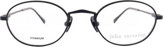 John Varvatos Demo Round Mens Eyeglasses V185 0BLA 46