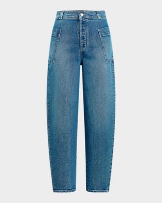 Joe's The Phoebe Patch Pocket Barrel-Leg Jeans