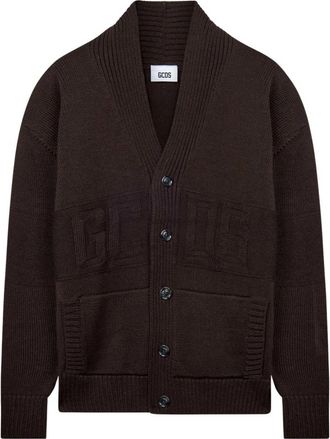 GCDS Cardigan - Heren - Vesten - Bruin - M - Truien & Vesten