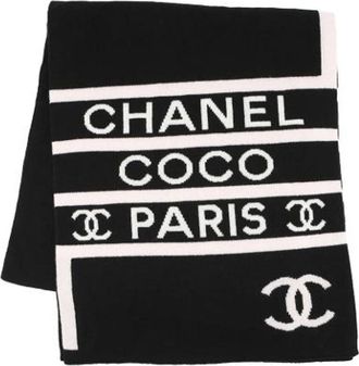 Chanel Pre-owned Scarves, female, Black, Size: ONE SIZE Pre-owned Vintage Scarf