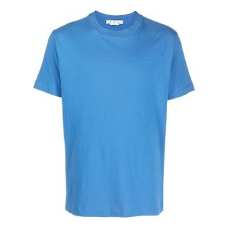 Off-white Mens Off-White FW22 Back Large Logo Printing Round Neck Short Sleeve Blue T-Shirt OMAA027F22JER0014545