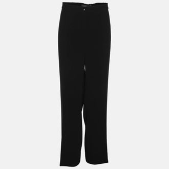 Marina Rinaldi Black Crepe Trousers L
