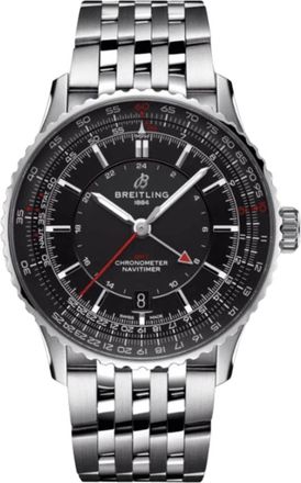Breitling Navitimer Automatic 41 GMT Black Dial Steel Mens Watch A32310251B1A1