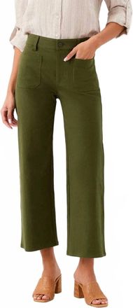 Karen Kane Lauren Patch Pocket Cropped Pants - Petite In Olive