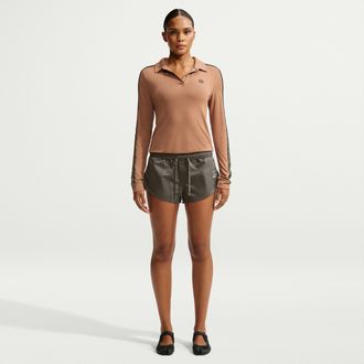 Nike Womens SKIMS Crunchy Nylon 2.5 Shorts in Grey | IV6643-080
