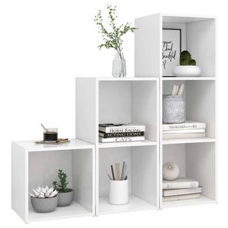 Berkfield Home Classic 3 Piece TV Cabinet Set White Engineered Wood