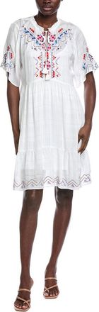 Johnny Was Flutter Sleeve Tiered Dress