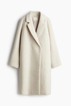 H&M Zweireihiger Mantel - White