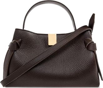 Yuzefi Borsa tote Gyoza mini con nodo - Marrone