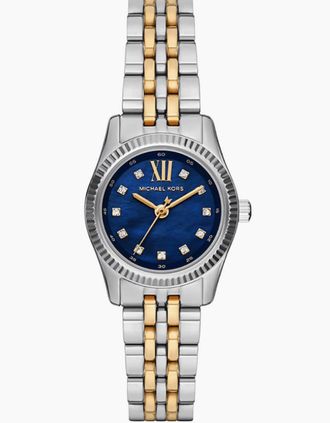 Michael Kors Womens Michael Kors MK4865 Lexington Blue Dial Ladies Watch - Blue/Silver