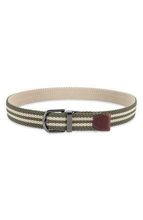 Cole Haan Reversible Stretch Web Belt in Khaki/Olive at Nordstrom, Size 36