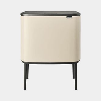 Brabantia Bo Touch Bin 23+11l - Papelera Grande Para La Cocina - Apertura De Tacto Suave - Papelera Doble Con Cubos Interiores Extra&iacute;bles - Bolsas De Basura Inc