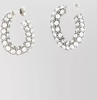 Isabel Marant crystal-embellished chain-link hoop earrings