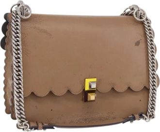 Fendi Pre-owned Vintage Shoulder Bag - Dames - Vintage Schoudertas - Beige - ONE Size - Leer - Vintage