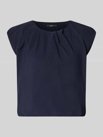 Zero T-Shirt mit Rundhalsausschnitt und Drapierungen in Marine, Gr&ouml;&szlig;e 34