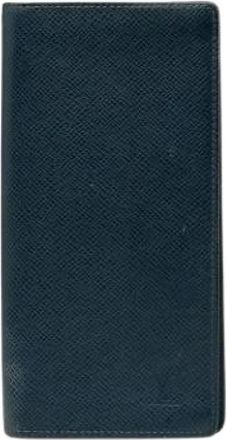 Louis Vuitton Pre-owned Taiga Long Wallet (bi-fold) - Heren - Vintage Accessoires - Blauw - ONE Size - Leer - Vintage