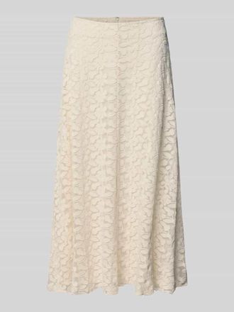 Jake*s Midirock im Allover-Look in Beige, Gr&ouml;&szlig;e 34