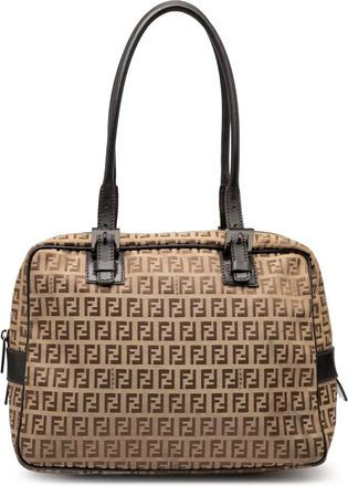 Fendi Borsa a spalla in tela con motivo Zucchino 2000-2010 - Marrone